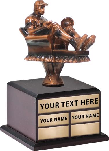 Perpetual Football Trophies Fantasy Baseball Couch Potato