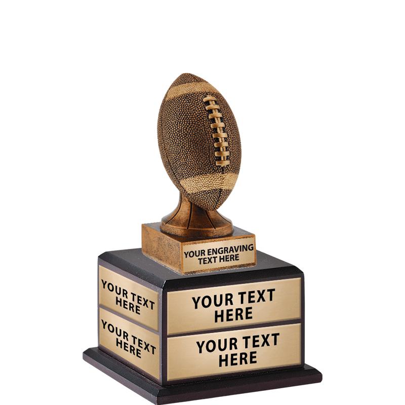 8.75" RUSTIC FOOTBALL PRPT TRP