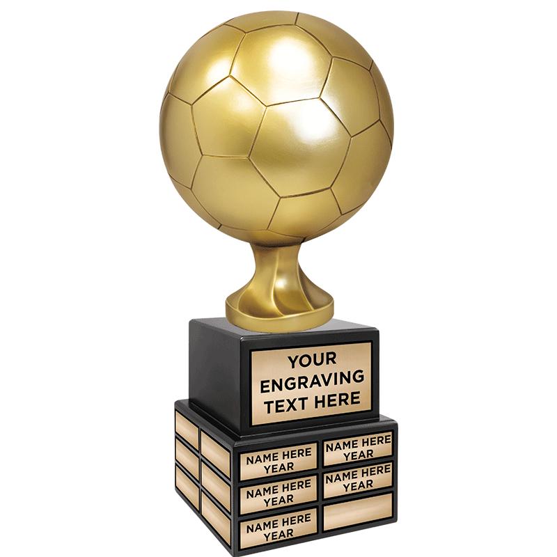 18.25"SOCCER GOLD RESIN PP TRP