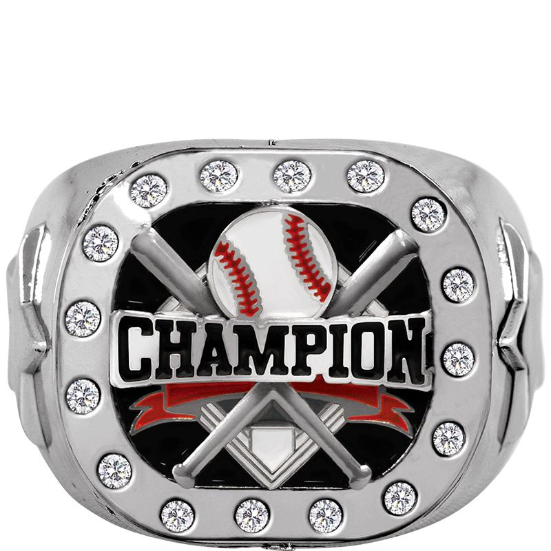 BASEBALL CHAMP SLV RNG SIZE 6