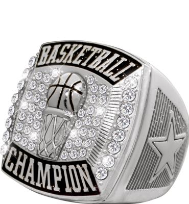 Silver Deluxe Basketball Champion Rings