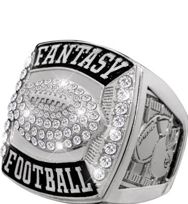 Silver Deluxe Fantasy Football Champion Rings