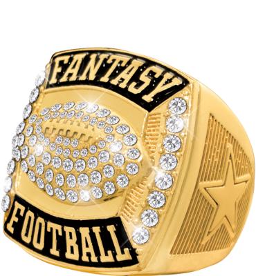 Gold Star Deluxe Fantasy Football Champion Rings