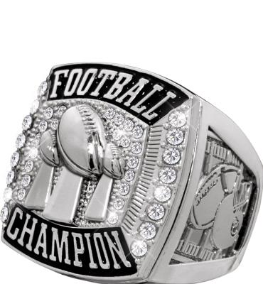 Silver Deluxe Football Champion Rings