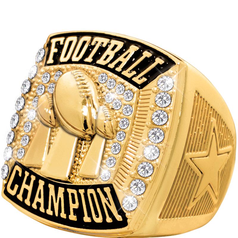 : Crown Awards Gold Deluxe Fantasy Football Ring, Football  Championship Rings, Size 8 : Sports & Outdoors