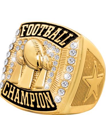 Gold Star Deluxe Football Champion Rings