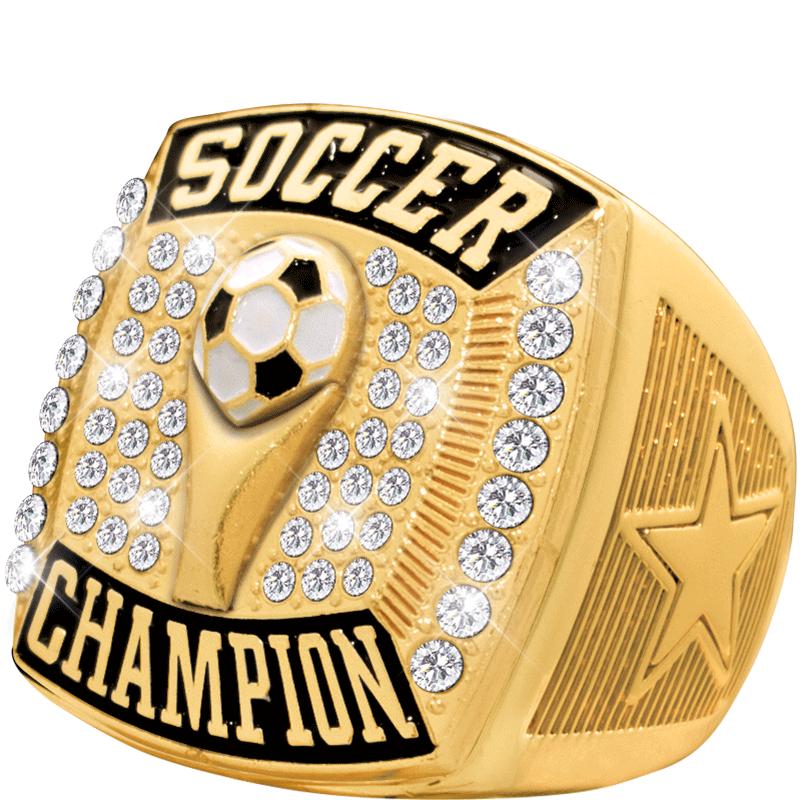 SOCCER DLX GLD CHAMP RING S8