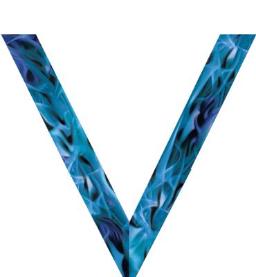 Blue Inferno Sateen Neck Ribbon