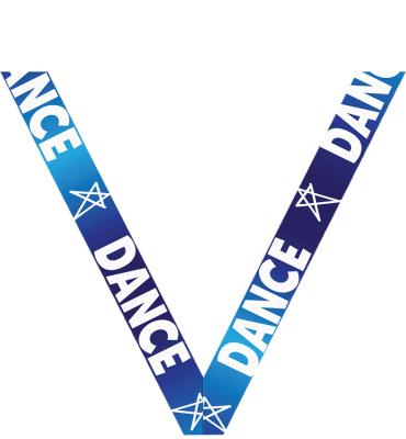 Dance Fantastic Blue Sateen Neck Ribbon