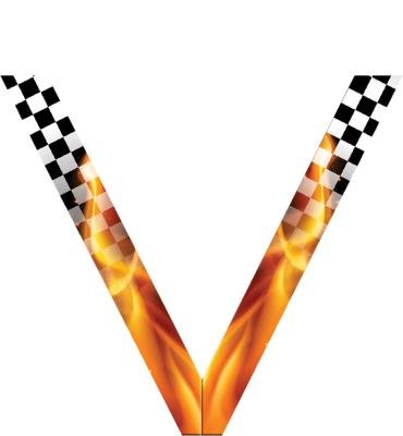 Flaming Flags Sateen Neck Ribbon