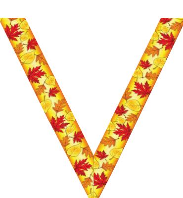 Fall Leaves Sateen Neck Ribbon
