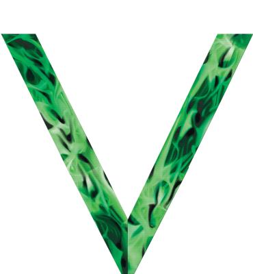 Green Inferno Sateen Neck Ribbon