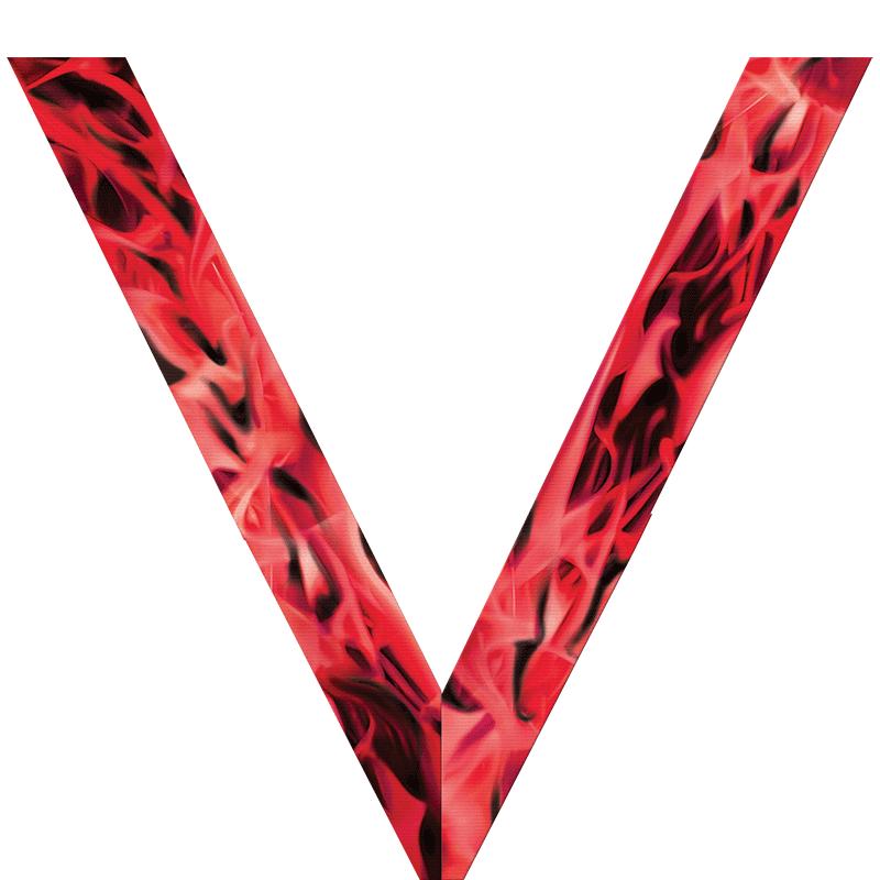 RED INFERNO SATEEN NECK RB