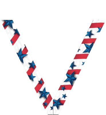 Red White & Blue Sateen Neck Ribbon