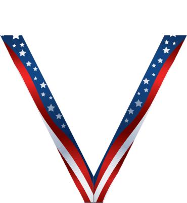 Stars & Stripes Sateen Neck Ribbon