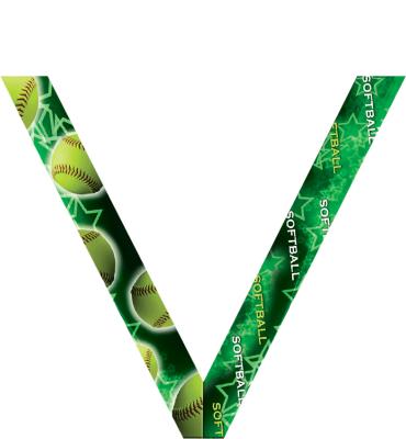 Softball Sateen Neck Ribbon