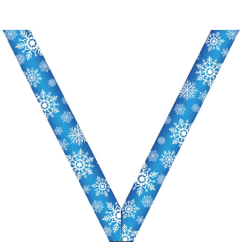 SNOWFLAKE SATEEN NECK RIBBON