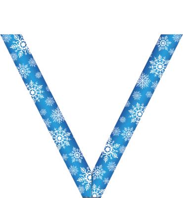 Snowflake Sateen Neck Ribbon