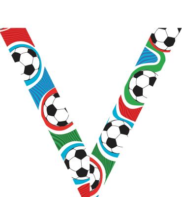 Soccer World Sport Ribbon