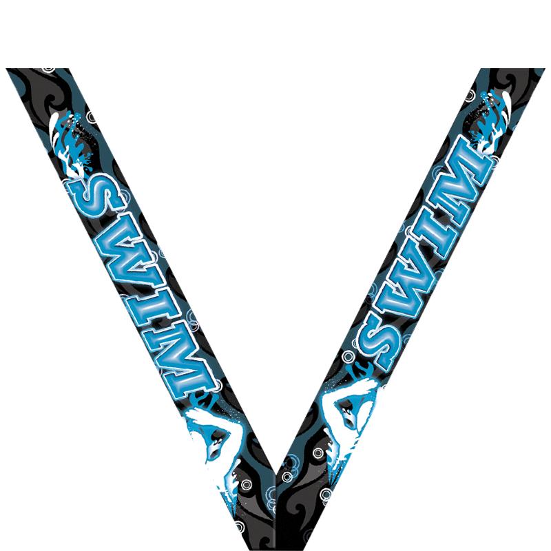 SWIM SATEEN NECK RIBB BLK/BL