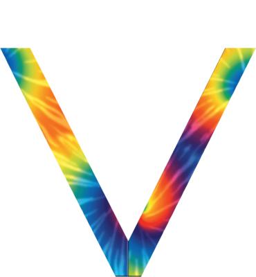 Tie Dye Sateen Neck Ribbon