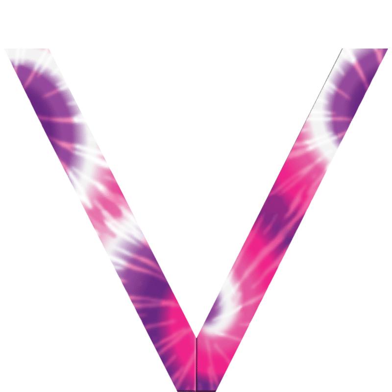 PINK TIE DYE SATEEN RIBBON