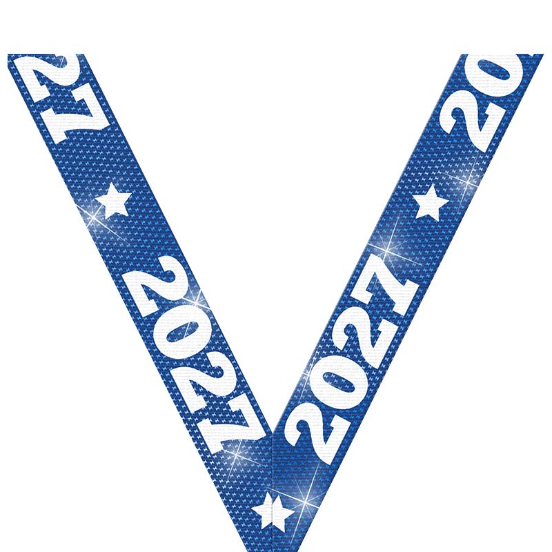 2027 METALLIC BLUE RIBBON