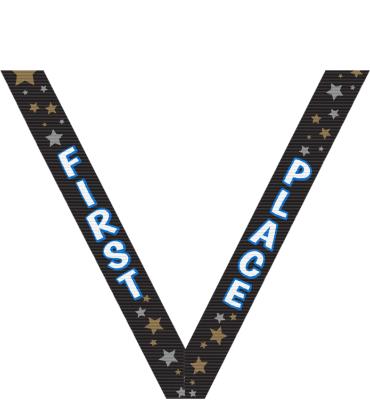 1st Place Black Sport Neck Ribbon