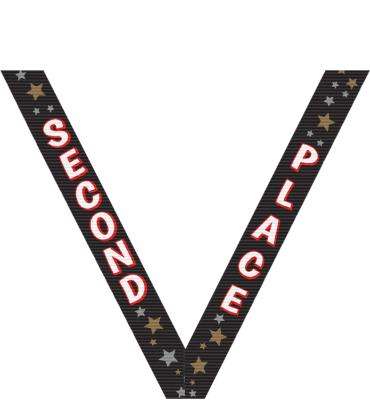 2nd Place Black Sport Neck Ribbon