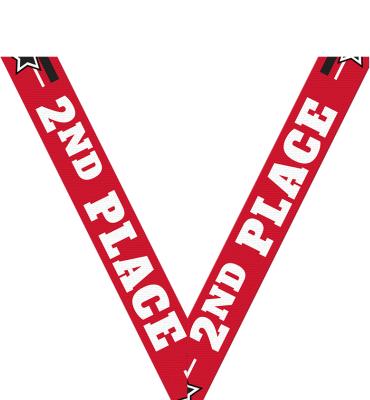 2nd Place Red Sport Neck Ribbon