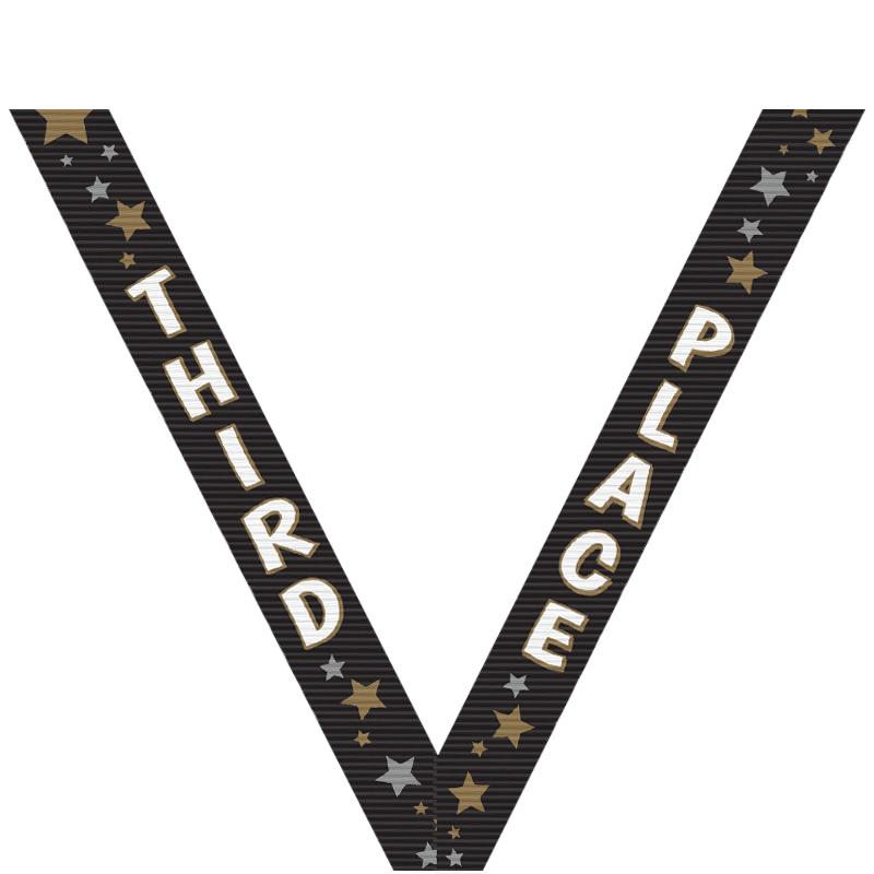 3RD PLACE BLK SPORT RIBBON