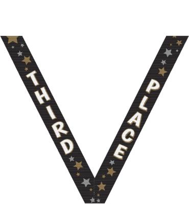 3rd Place Black Sport Neck Ribbon