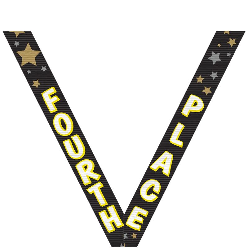 4TH PLACE BLK SPORT RIBBON