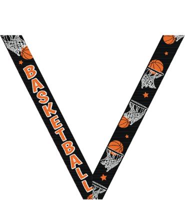 Basketball Black Sport Neck Ribbon