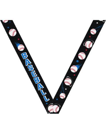 Baseball Black Sport Neck Ribbon