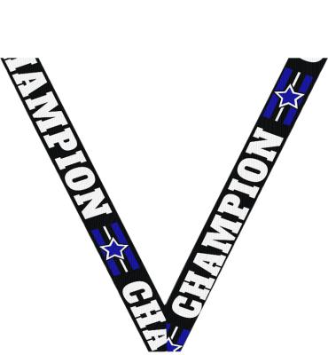 Champion Black Sport Neck Ribbon