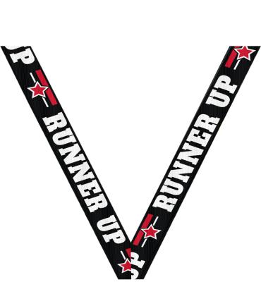 Runner Up Black Sport Neck Ribbon