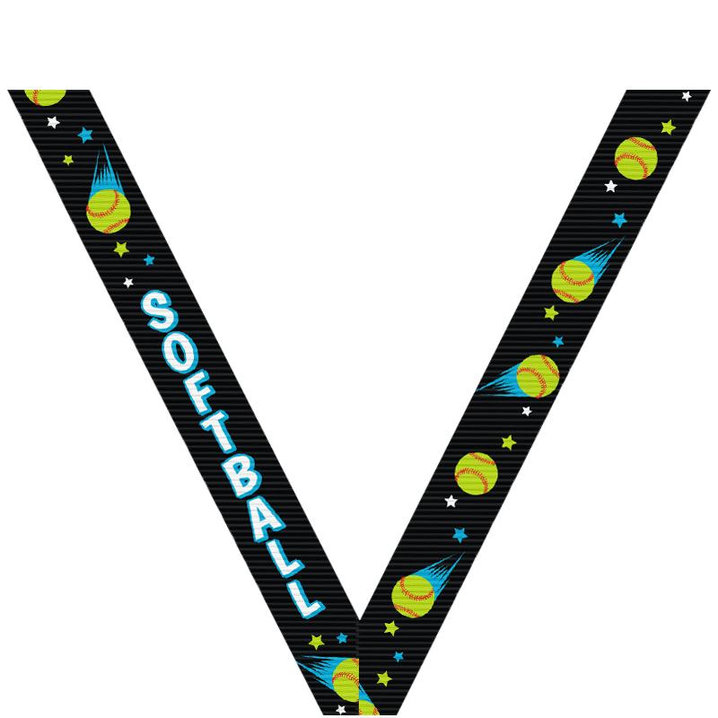 SOFTBALL BLACK SPORT RIBBON