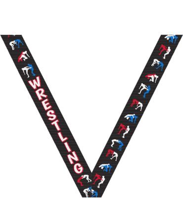 Wrestling Black Sport Neck Ribbon