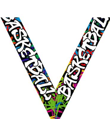 Basketball Deluxe Neck Ribbon