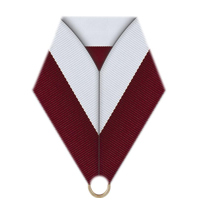 BOTTLE RIBBON - MAROON & WHITE