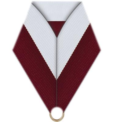 Maroon & White Bottle Ribbon