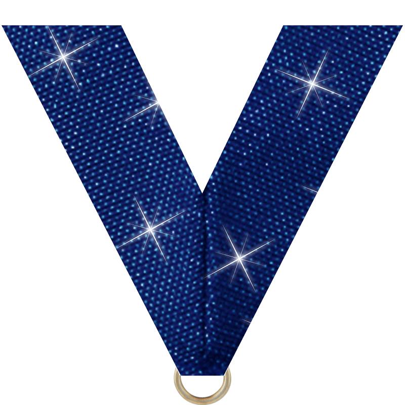 7/8"X30" BLUE METALLIC RIBBON