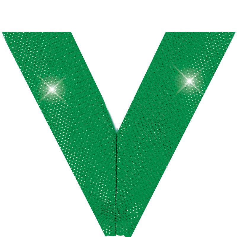 7/8"X30" GREEN METALLIC RIBBON