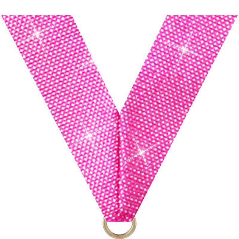 7/8"X30" PINK METALLIC RIBBON
