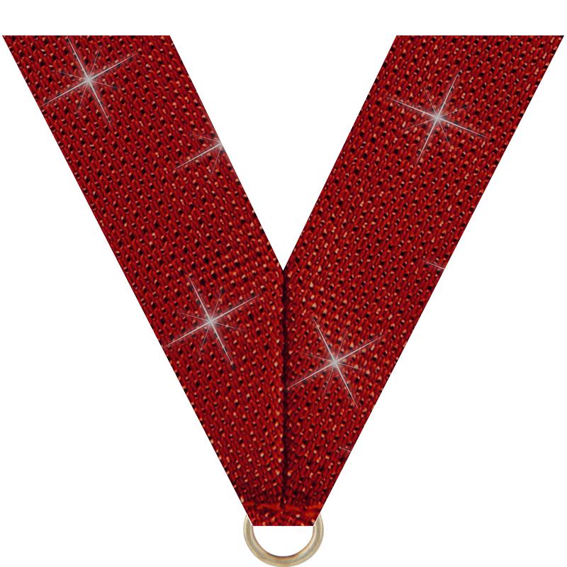 7/8"X30" RED METALLIC RIBBON