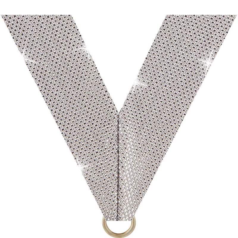 7/8"X30" SILVER METALLIC RIBB