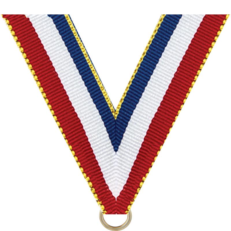 GOLD METALLIC RED/WH/BLUE RIB