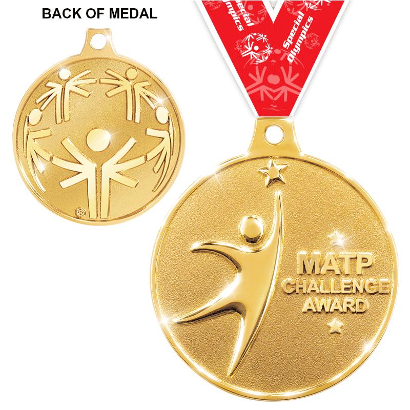 2" CHALLENGE MEDAL GOLD W/RIB