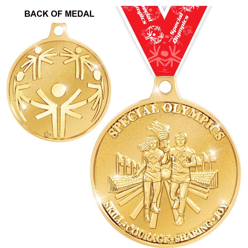 2" SUMMER MEDAL GOLD W/RIB